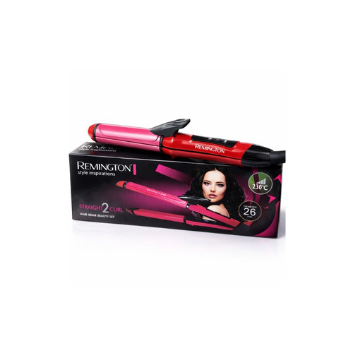Hair Straightener, Remington 2 in 1 Hair Styling Tool Straightener and Curler 230°C