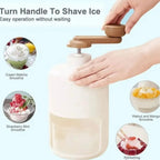 Hand-operated ice crusher with steel blades