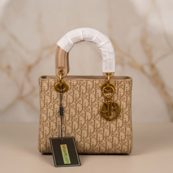 Handbag Stylish Shoulder Bag Elegant Ladies Purse Beige for Women