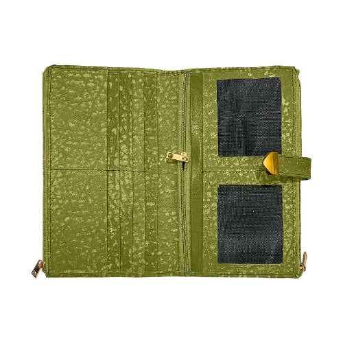 Ruvee ladies leather clutch wallet with elegant design and spacious interior