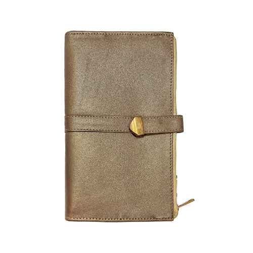Classic bronze leather clutch wallet by Ruvee – timeless and versatile women’s accessory