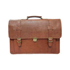 Front view of Harvard brown leather office bag combining style and durability