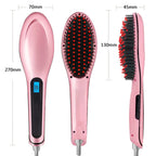 Hair Straightener, Electric Brush Comb Ceramic Heating