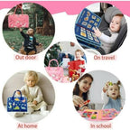 Reusable Montessori Busy Book for Toddlers | 4-Page Educational Activity Book with Stickers & Flashcards
