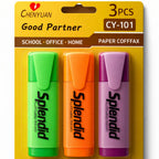 Highlighter Pen, Long Lasting Markers for Notes and Creative Work - 12 pcs