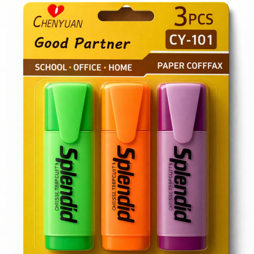 Highlighter Pen, Long Lasting Markers for Notes and Creative Work - 12 pcs