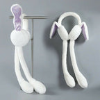 Cute Jumping Rabbit Earmuffs Hat with Moving Ears – Plush Airbag Toy Cap for Kids (Random Color)