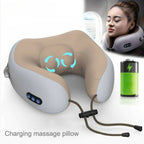Neck Cushion Massager, USB Rechargeable Vibration Pillow