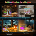 LED Light-Up Writing Board – 15×15 cm Acrylic Message Pad with Stand | Colorful DIY Notes & Erasable Neon Pens
