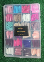 Reusable Fake Nails with Box – Beautiful Variety of Colors | Best Fake Nails For Girls ( Random Color Nails) – Pack Of 144