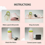 Portable USB Feeder Warmer Pouch | 42°C Constant Heating | Easy‑to‑Carry | Random Design