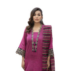 Suit, Luxurious Khadi Dobi Lawn Fabric with Intricate Embroidery, for Women