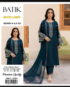 Blue Lawn Patch Work 3PC Set For Women