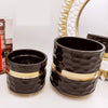 White & Black Pair Candy Vase (Pack 2)