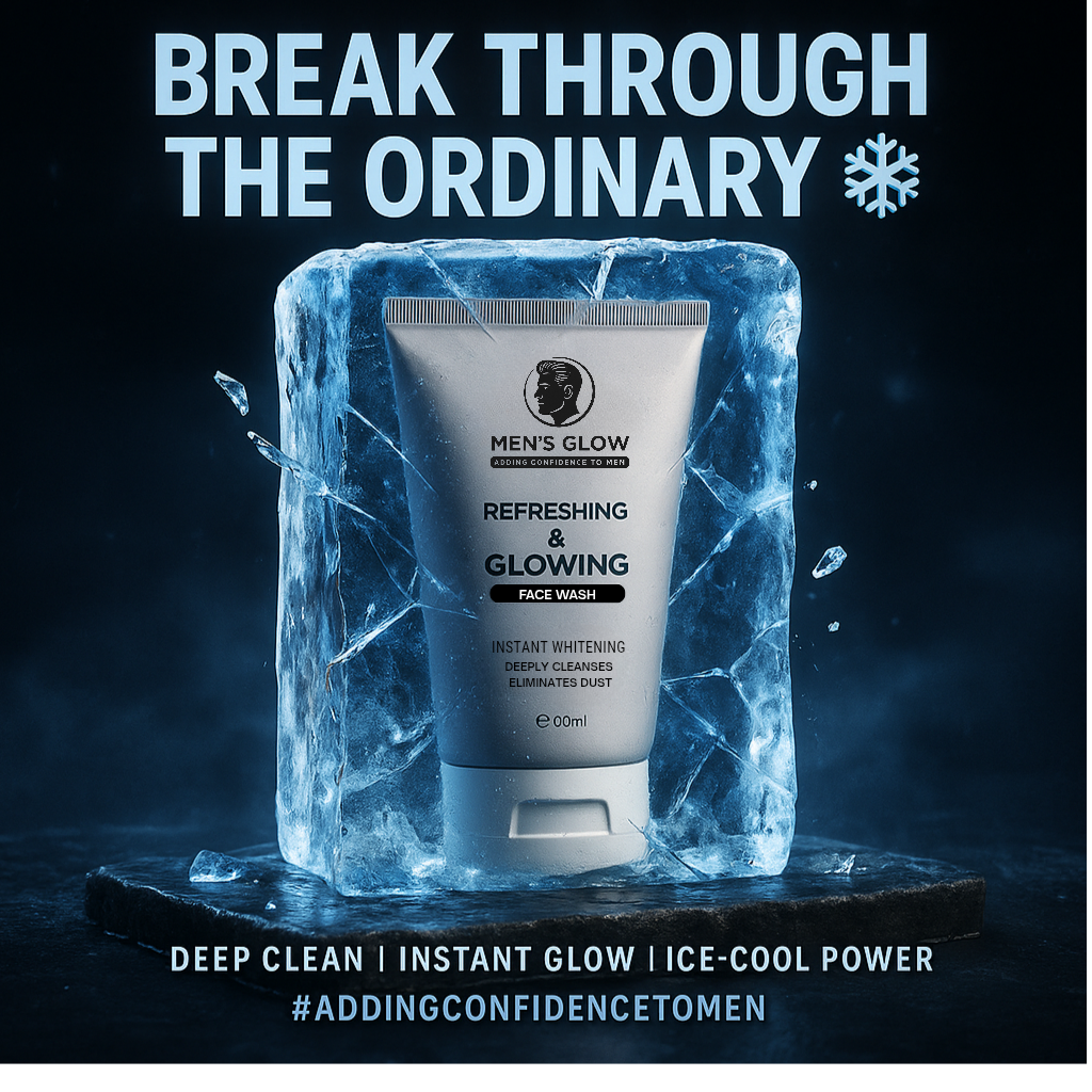 Men's Glow Facewash Bundle – Facewash + Whitening Cream Combo Set