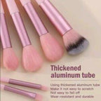 13 Pieces Soft Fluffy Makeup Brush Set – Cosmetics Brush Set – Makeup Brush Kit – Blush and Powder Brushes – Makeup Brushes for Foundation – Pink Color – Without Box