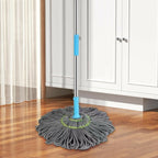 Extendable 90CM Twist Mop – 2-in-1 Rotatable Adjustable Floor Mop with Fine Fiber Fabric | 360° Self-Twisting Dehydrated Mop for Hard Floors & Walls