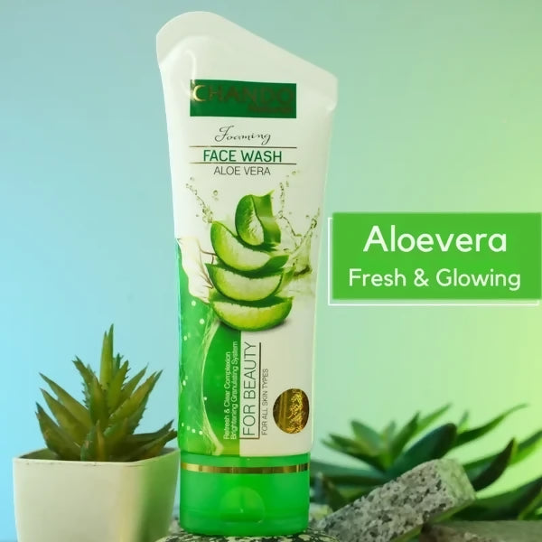 Face Wash | Chando Naturals Aloe Vera Beauty Face Wash 100ml Gentle Hydrating Cleanser for Sensitive Skin