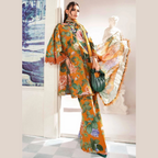 Unstitched Suit, Unique M.Prints on Pure Lawn, for Women