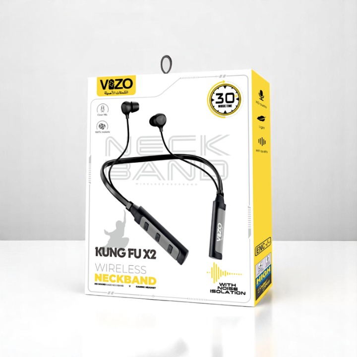 Neckband, Vizo Kung Fu X2 Bluetooth v5.1  with Type C Charging