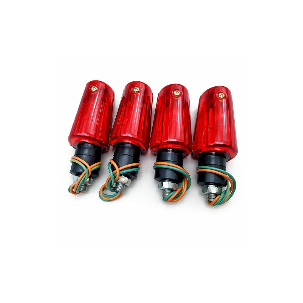 Indicator, Mini Flexible Lights Red Pack of 4 for Motorcycle