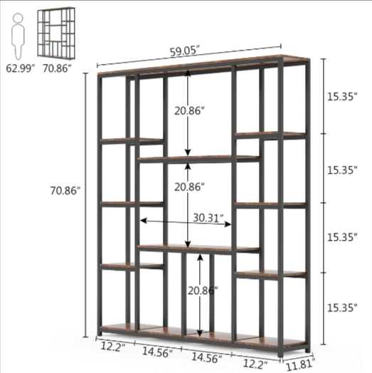 Bookcase Shelve Organizer Rack