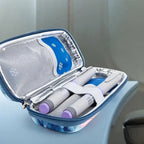 Insulin Pen Cooling Travel Box with Ice Packs Portable Storage Bag