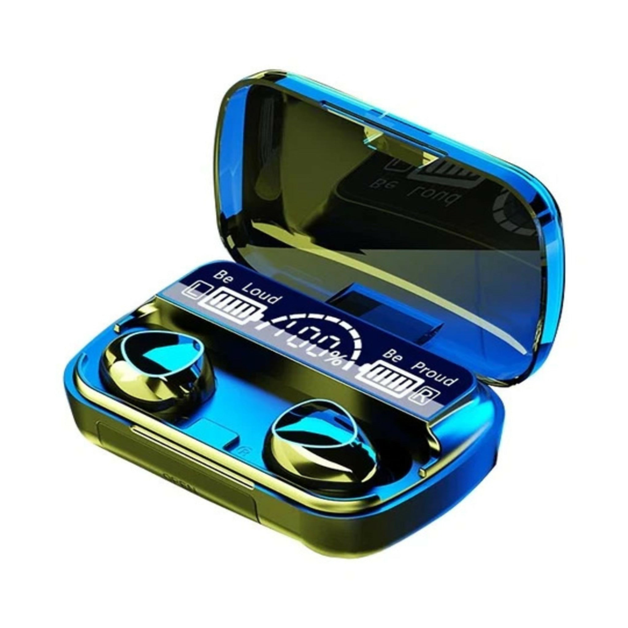 M10 TWS Wireless Bluetooth Earbuds – 9D Noise Reduction with Digital Display Charging Case