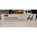 Folding Adjustable Aluminum Laptop Stand - Portable Ergonomic Multi Angle Desk Riser Lightweight Heat Dissipation Notebook Holder Mount