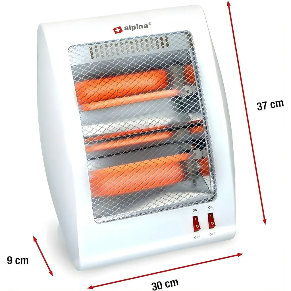 Electric Quartz 800W Heater, Instant Heat & Energy Efficient