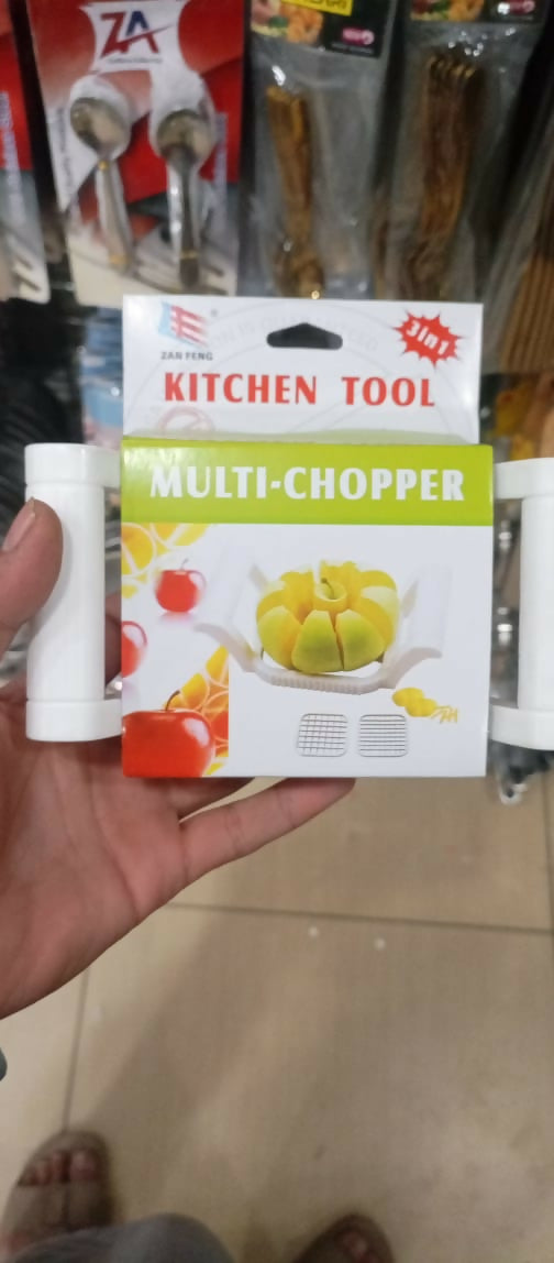 Multi-Chopper 3 in 1 Apple, Fruit & Potato Slicer – Heavy-Duty Stainless Steel Cutter for Quick, Even Slicing | Kitchen Gadget for Fast Food Prep