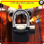 Heavy Duty Anti-Theft Alarm Padlock – Smart Stainless Steel Lock with 110dB Siren