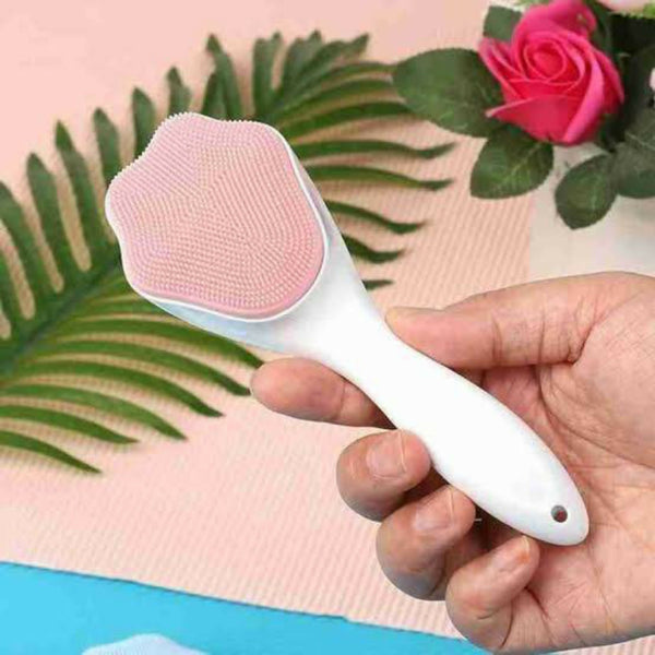 Silicone Face Scrubber Brush – Facial Cleansing & Exfoliating Massager for Blackheads, Soft Bristles, Random Color