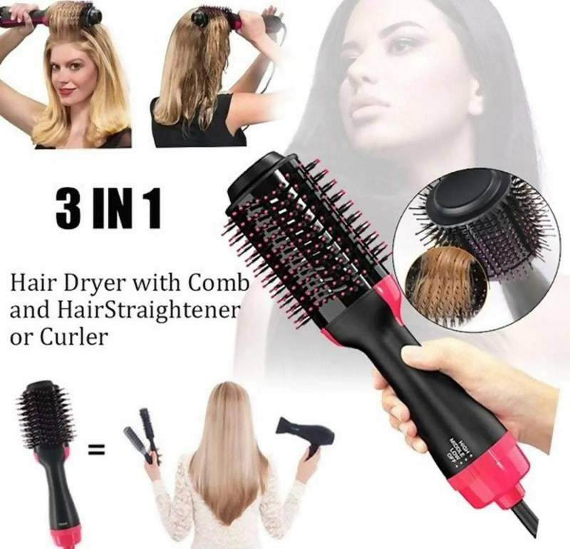 3 in 1 Hair Dryer with comb,Hair straightener & Cutler Easy styling