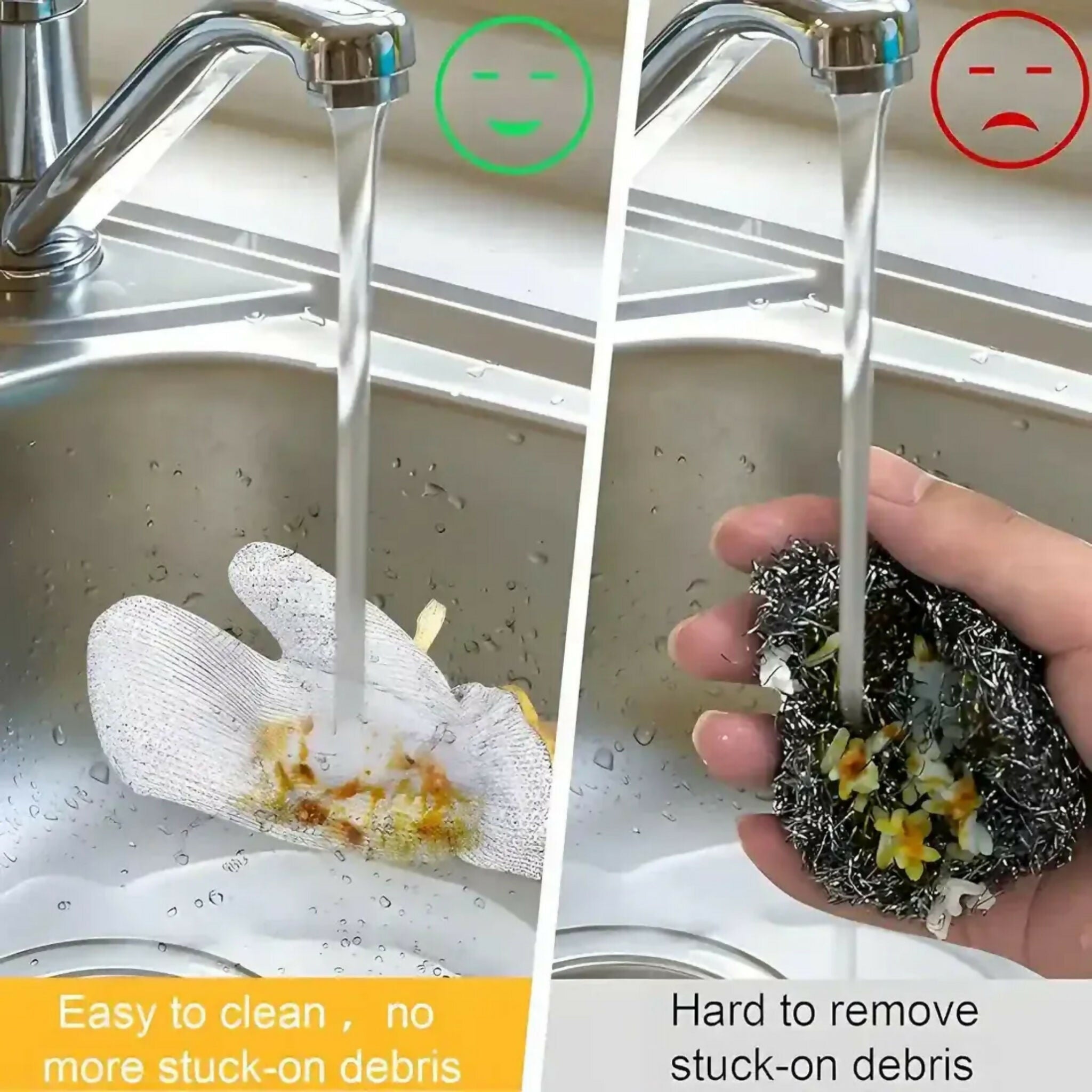 Pack of 1 Heavy-Duty Wire Scrubber Dishwashing Mitt – Heat-Resistant Steel Wire Cleaning Glove for Pots, Pans & Grills