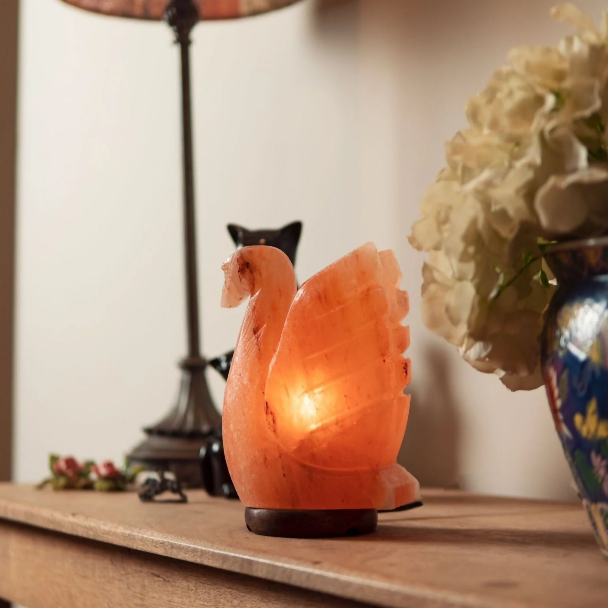Serene Swan Himalayan Pink Salt Lamp
