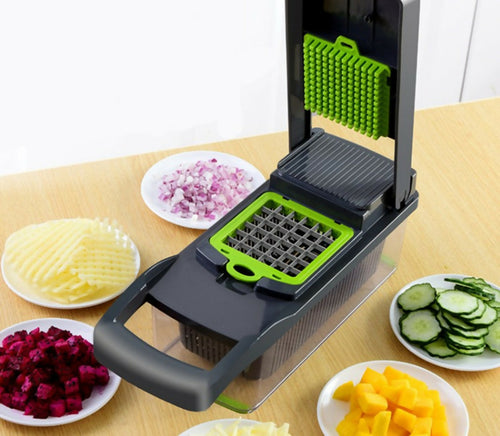 16-in-1 Multifunctional Vegetable & Fruit Slicer with Basket
