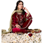 Velvet & Kundan Zari Mehndi Outfit