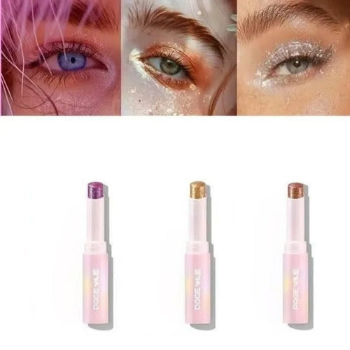 Jelly Highlighter Stick, Creamy Glitter Eyeshadow Lip Balm