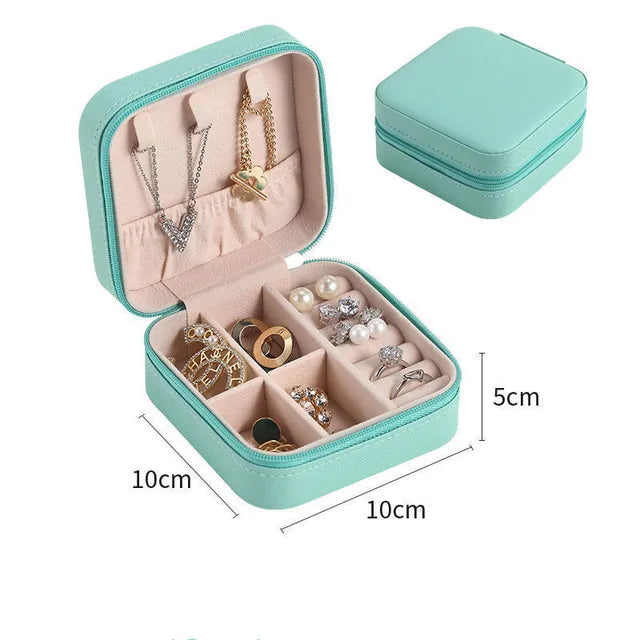 Portable Jewelry Storage Box, Travel Jewelry Organizer Case