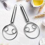 Manual Non Stick Steel Flour Cream Mixer Beater | Dough Whisk Mixer, Kitchen Baking Blender Tool .