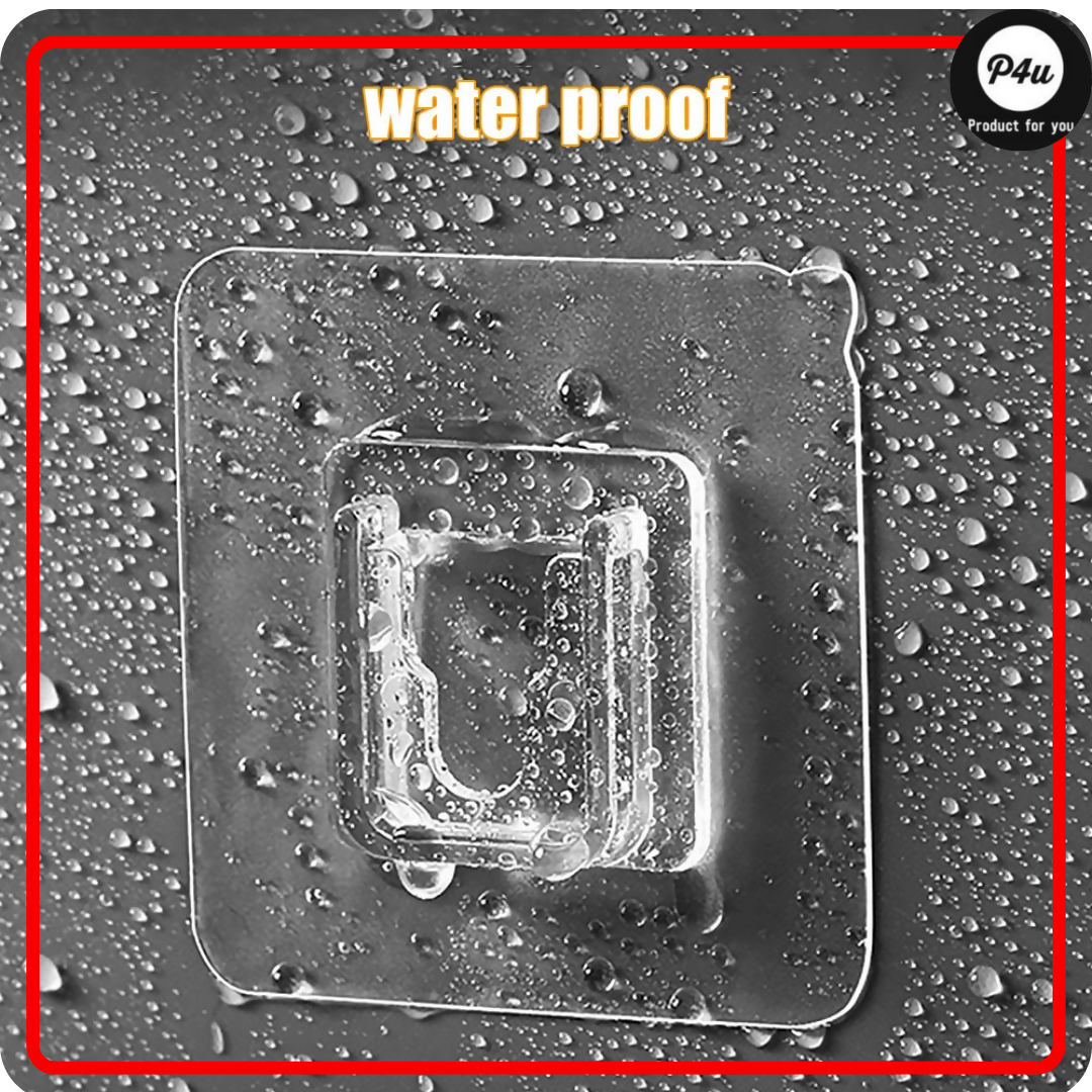 10 Pairs Heavy Duty Double-Sided Adhesive Wall Hooks Hanger