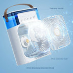 11-Inch Mist Fan with LED Light – USB Portable Cooling Fan & Humidifier