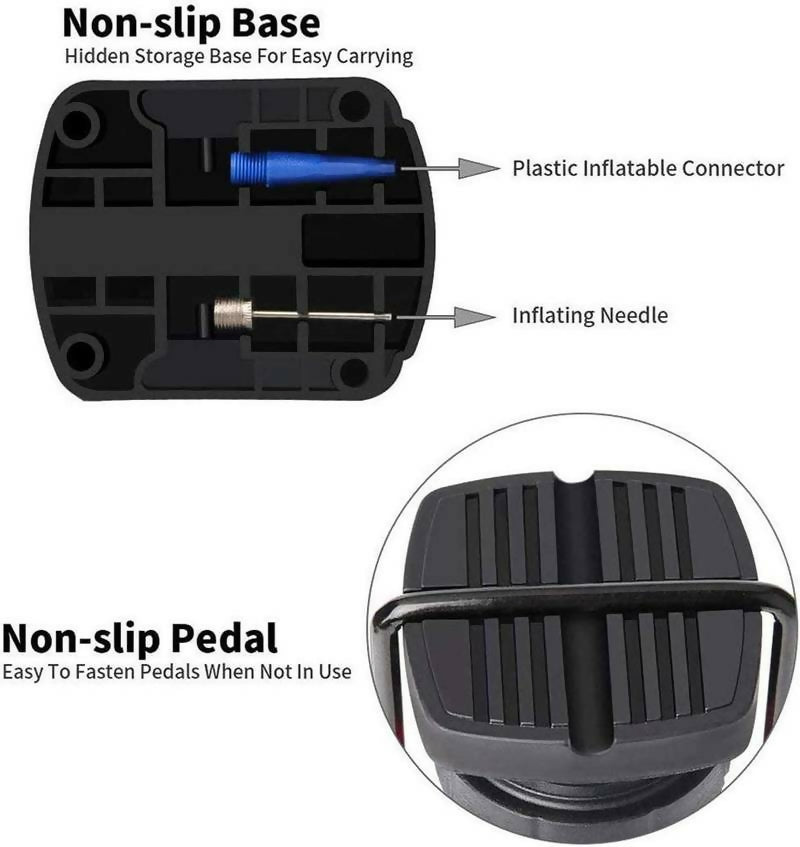 High Pressure Foot Air Pump – Heavy-Duty Mini Foot Pump for Bicycle, Ball, Scooter, Car & Inflatable Toys (Without Gauge) (Random Color)