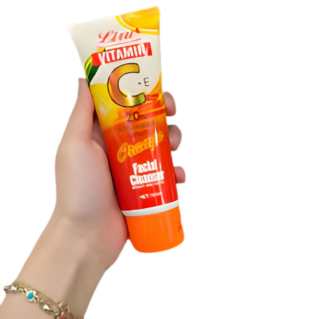 Liru Orange Facial Cleanser, Vitamin C & E, Daily Brightening Face Wash