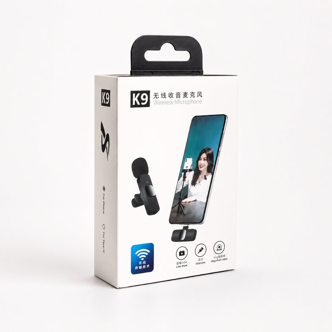 K9 Professional Wireless Lavalier Microphone