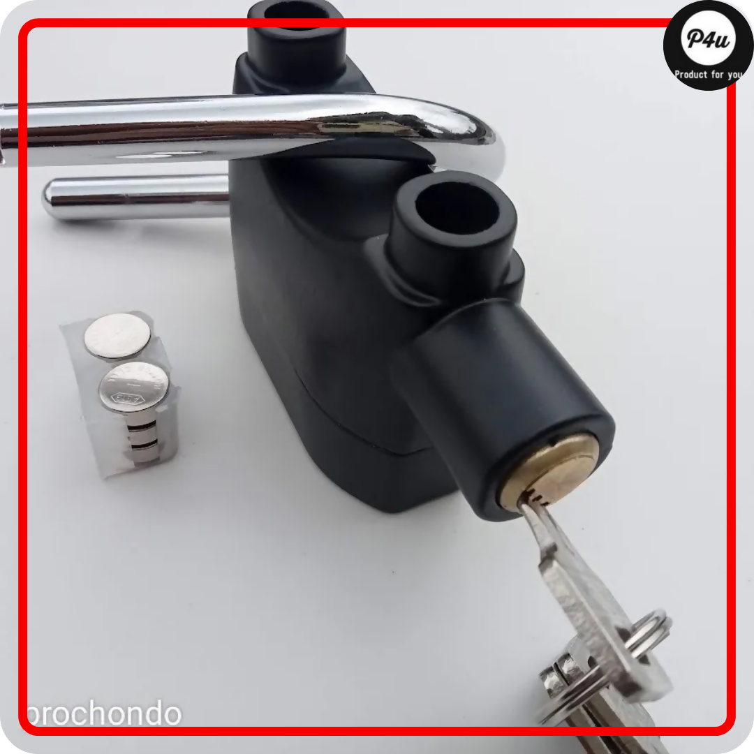 Heavy Duty Anti-Theft Alarm Padlock – Smart Stainless Steel Lock with 110dB Siren