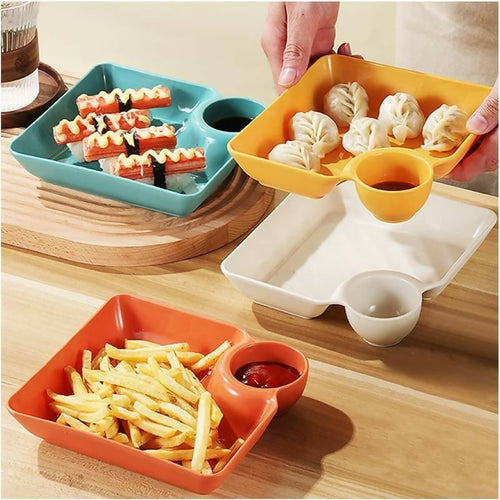 4 Pcs Snack Plate Set