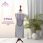 Unstitched Suit, Chic Signature Series Lawn Ensemble - 2 Pieces, for Women