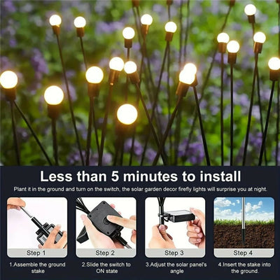 Garden Lights – New Upgraded Solar Powered Firefly Lights,